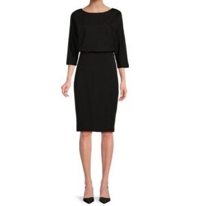 J. McLaughlin Black Tinley Faux Suede Dress